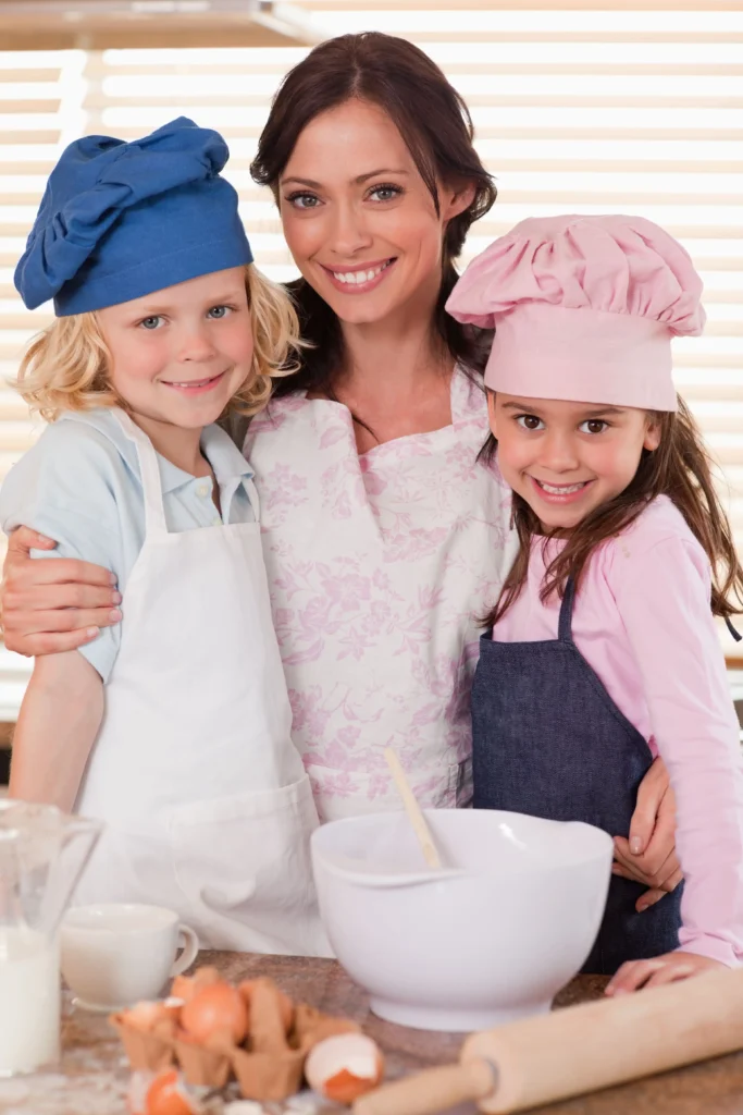 About me 1 Emily Hartwell portrait-mother-her-children-baking