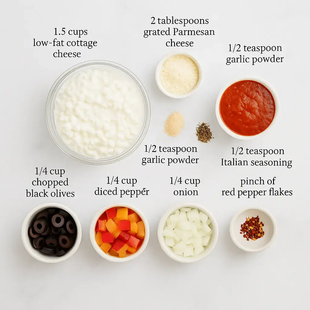 High Protein Cottage Cheese Pizza Bowl: 27g Quick, Powerful Win 7 Ingredients for High Protein Cottage Cheese Pizza Bowl